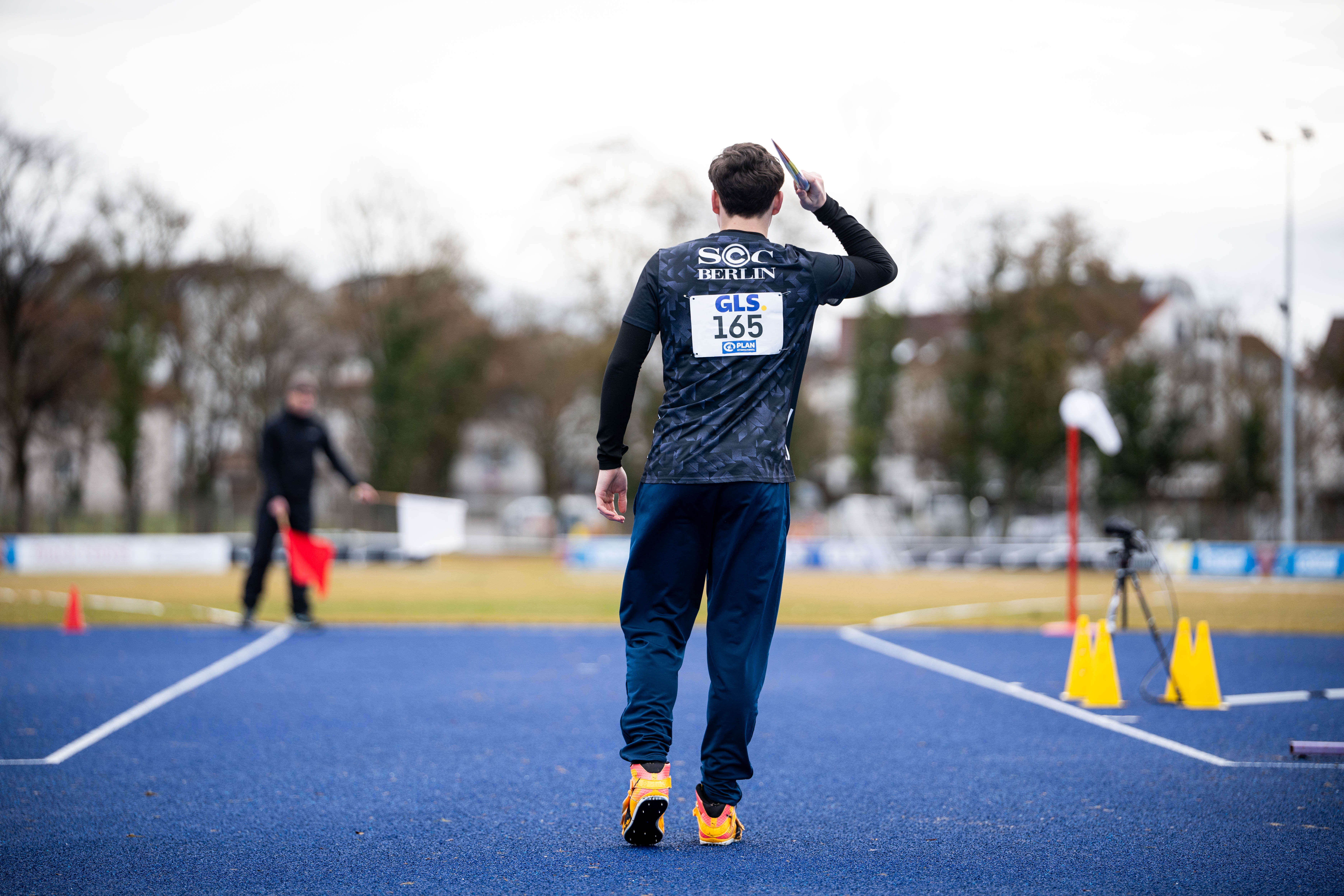 Hinzmann Jim (SCC Berlin) Speerwurf Männliche Jugend U18 macht sich bereit für Wurf, Deutsche Jugend Hallen Meisterschaften 2026 Glaspalast Sindelfingen, Sindelfingen (Baden-Württemberg, Deutschland)Foto: Joshua Kühn
