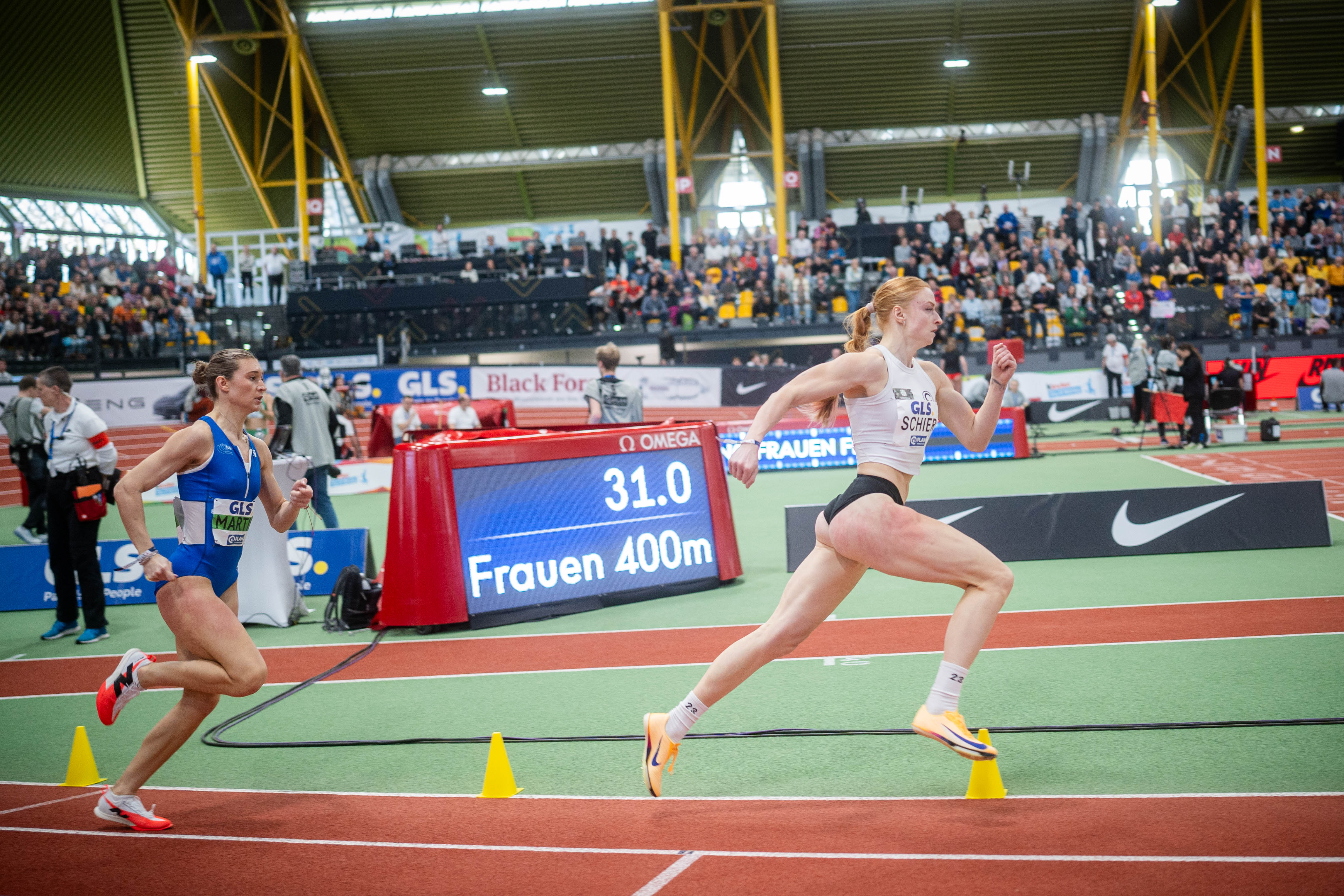 Schier Skadi (SCC Berlin) 400m Frauen Finale im Sprint, Deutsche Leichtathletik Hallen Meisterschaften 2026 Helmut-Körnig Halle, Dortmund (Nordrhein-Westfalen, Deutschland)Foto: Joshua Kühn